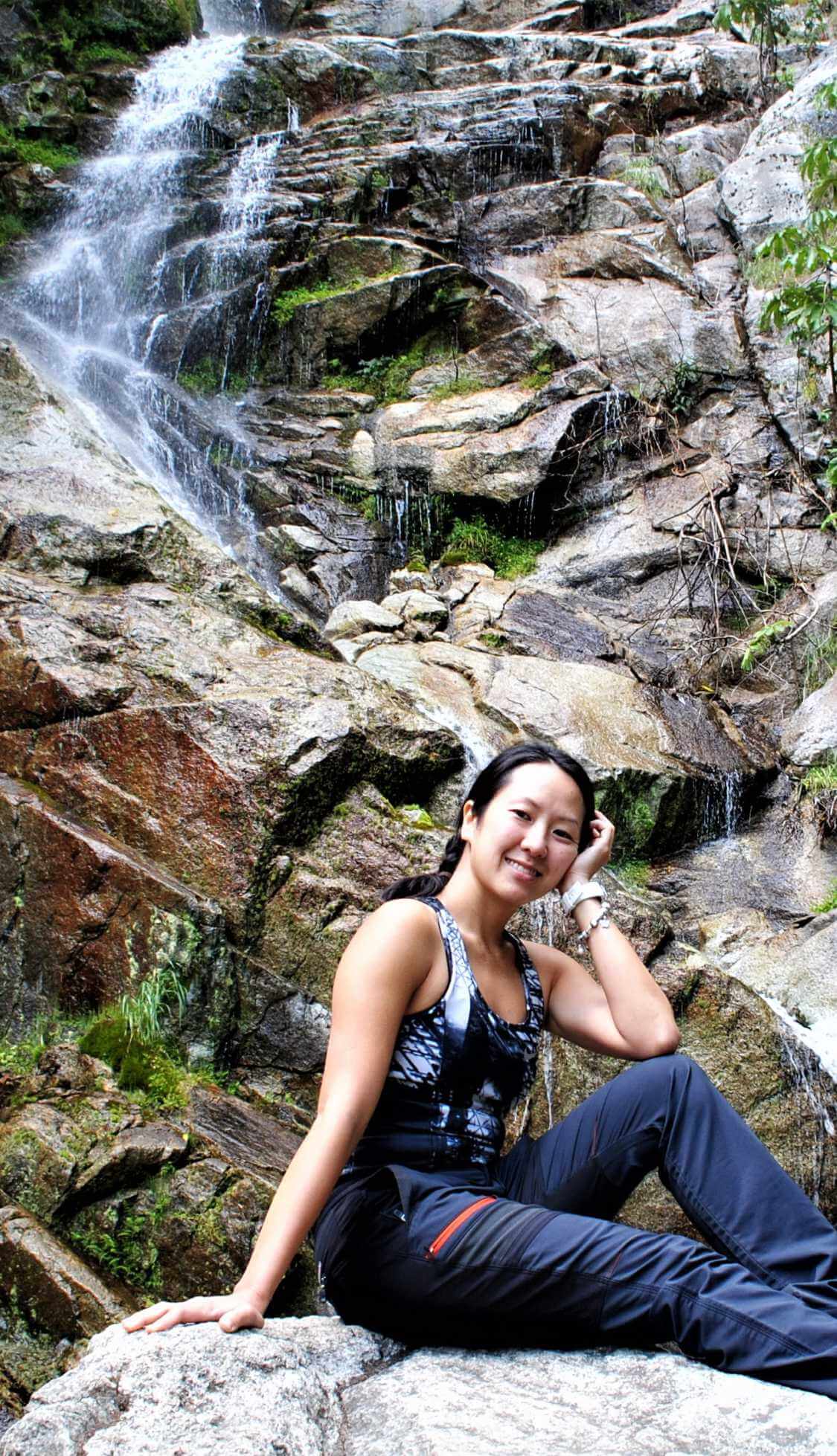 waterfall in inca trail to machu picchu 2 days
